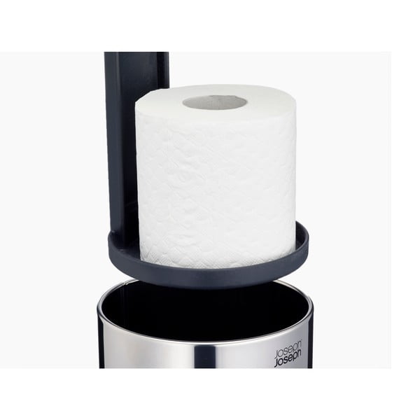 Kovinsko stojalo za WC papir v srebrni barvi Luxe – Joseph Joseph-image-3