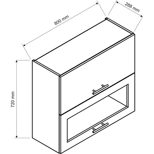 Viseča kuhinjska omarica (širina 80 cm) Kole – STOLKAR-image-2