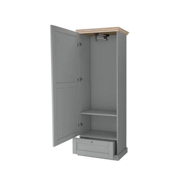 Siva garderobna omara 60x180 cm Binz – Støraa-image-2