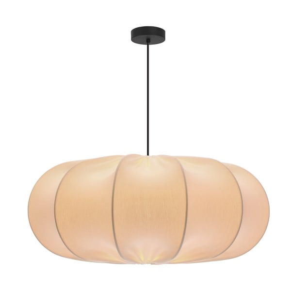 Bela viseča svetilka s tekstilnim senčilom ø 52 cm Cafee – Candellux Lighting-image-1