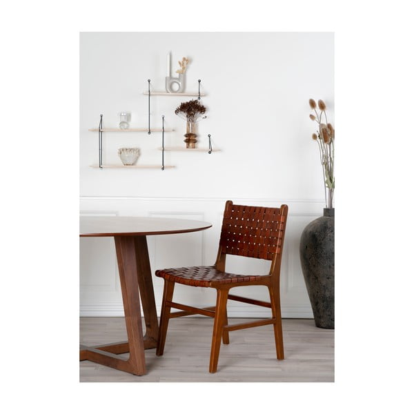 Rjavi jedilni stoli iz masivnega tika v kompletu 2 ks Perugia – House Nordic-image-1