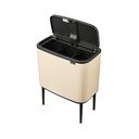 Bež jeklen koš za smeti za ločevanje odpadkov na dotik 33 l Bo Touch Bin – Brabantia