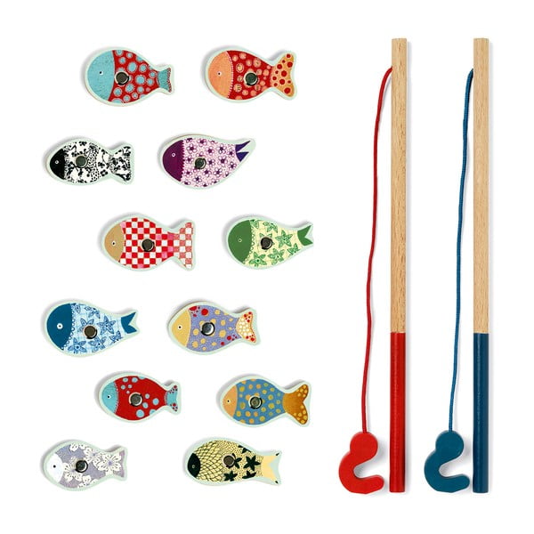 Otroška lesena igra z magnetnimi ribami Djeco-image-1