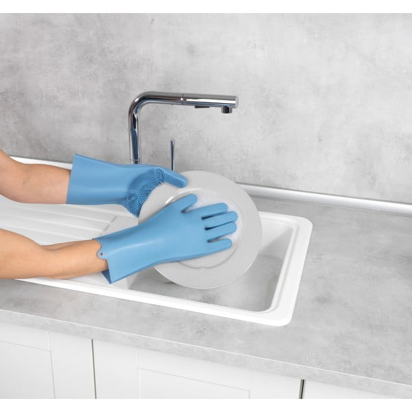 Par silikonskih rokavic za pomivanje posode Wenko Rena-image-1