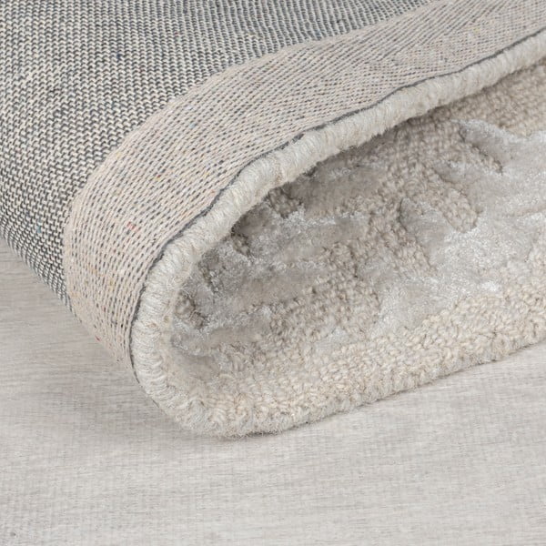 Sivo-bež ročno tkana preproga iz mešanice volne 200x290 cm Sloane – Flair Rugs-image-3