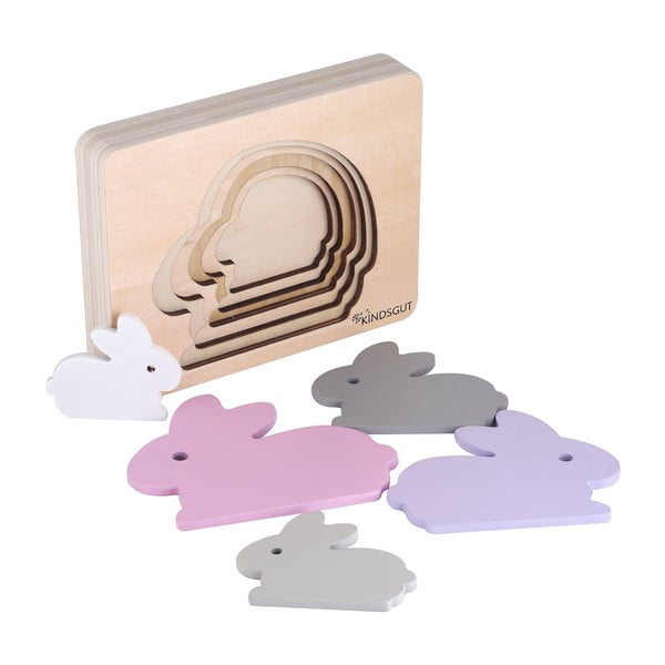 Lesena sestavljanka vtikanka Rabbit – Kindsgut-image-3