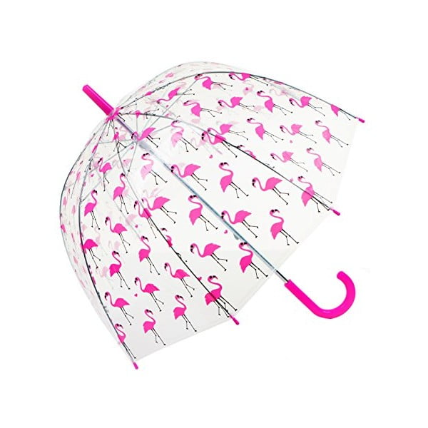 Otroški prozorni dežnik Ambiance Flamingo, ⌀ 70 cm