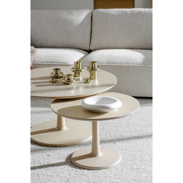 Okrogla mizica v hrastovem dekorju 90x90 cm Hobart – Rowico-image-1