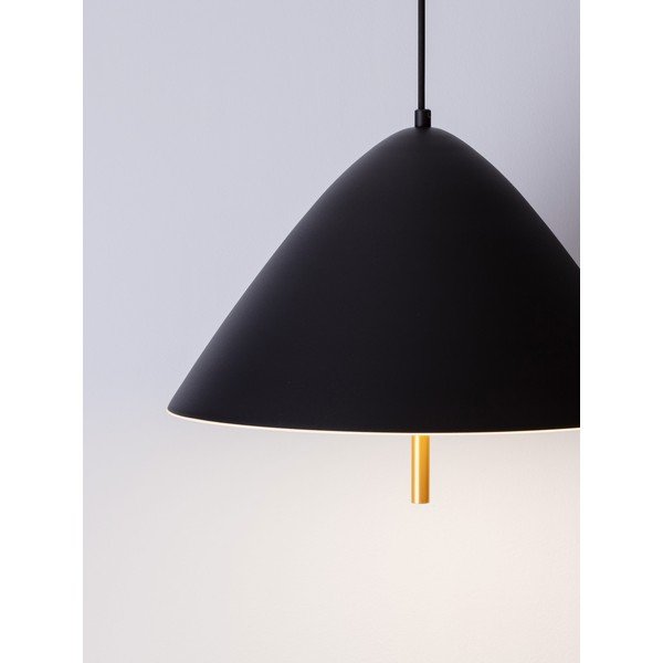 Mat črna kovinska LED viseča svetilka s kovinskim senčilom ø 40 cm Oros – Nova Luce-image-2