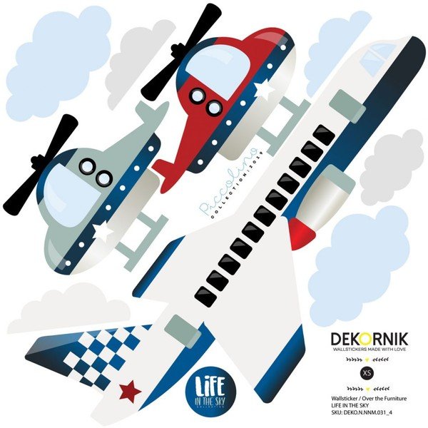 Komplet stenskih nalepk Dekornik Life in the Sky-image-4