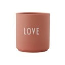 Rožnata/bež porcelanasta skodelica 300 ml Love – Design Letters