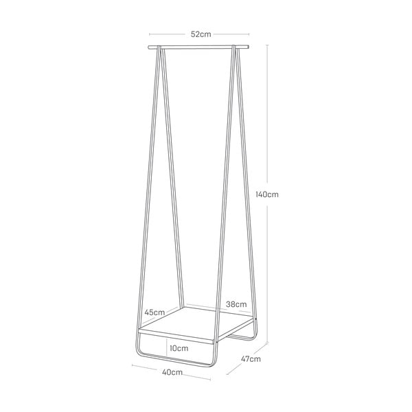 Belo kovinsko stojalo za oblačila Tower – YAMAZAKI-image-4