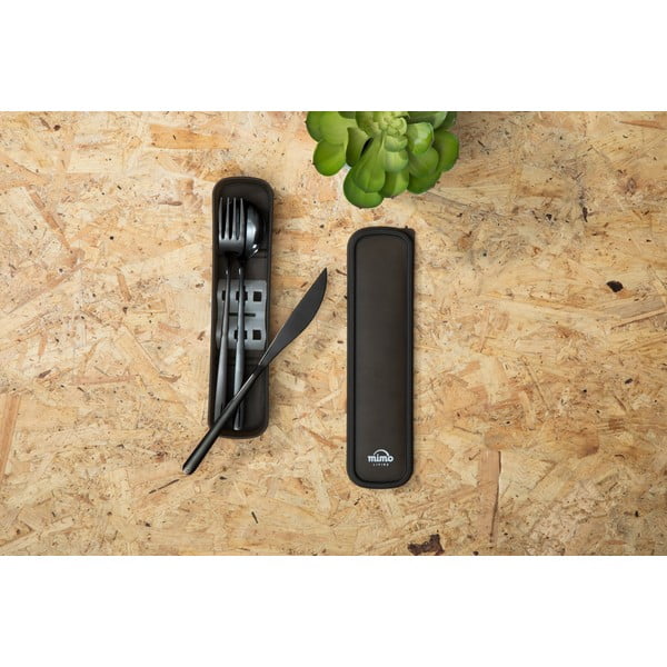 Črn pribor iz nerjavečega jekla 3 ks Mimo – Premier Housewares-image-4