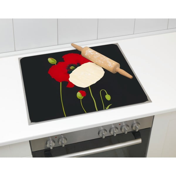 Stenska zaščitna plošča za štedilnik iz kaljenega stekla 50x56 cm Poppy – Maximex-image-2