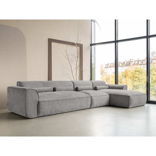 Svetlo siva kotna sedežna garnitura (desni kot) Flex Felix – Miuform-image-3