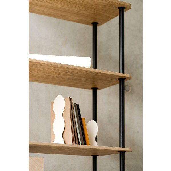 Regal v hrastovem dekorju v naravni barvi 80x127x35 cm Teidi – noo.ma-image-4