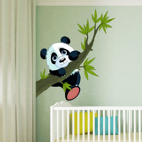 Stenska nalepka Ambiance Panda On Branches-image-2