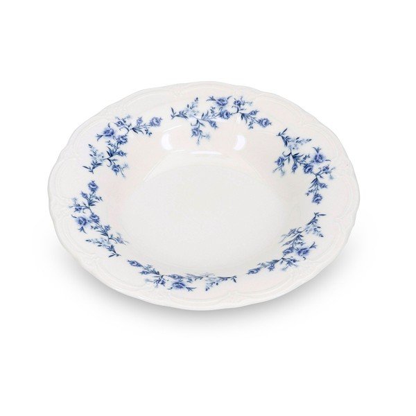 Bel/moder jušni porcelanast krožnik ø 23,5 cm Retro – BonBistro