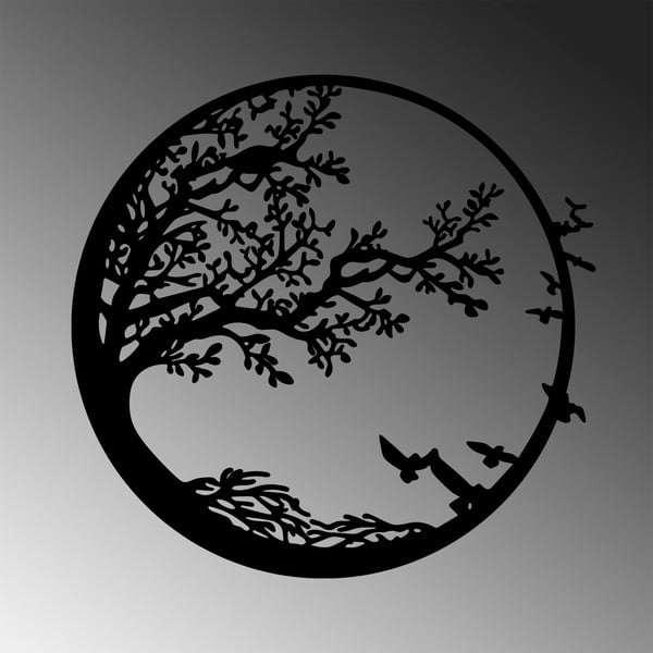 Kovinska stenska dekoracija 68x66 cm Tree – Wallity-image-4