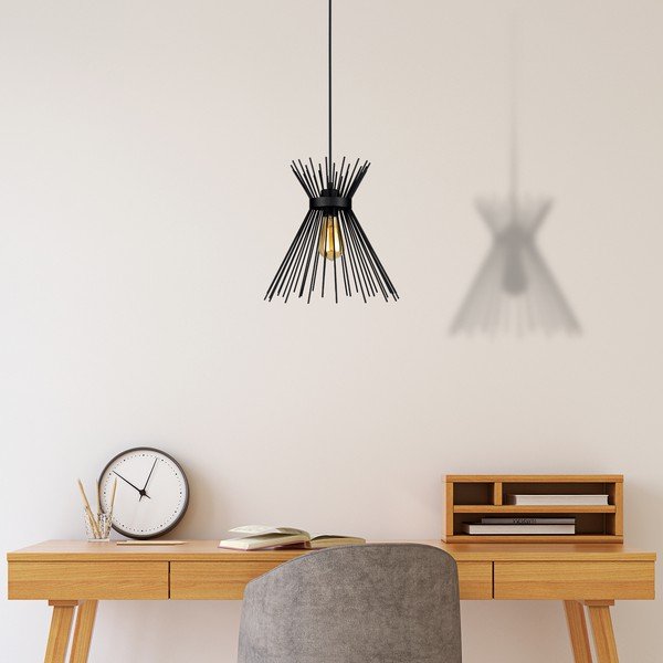 Črna kovinska viseča svetilka Izmir - Squid Lighting-image-3