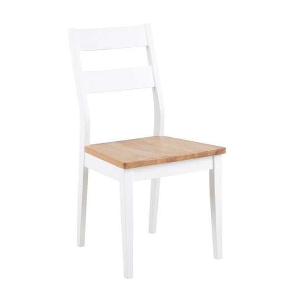 Rjavo-bel jedilni stol Actona Derri iz gume in hrastovega lesa