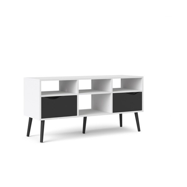 Črno-bela TV omarica Tvilum Oslo, 117 x 57 cm-image-3