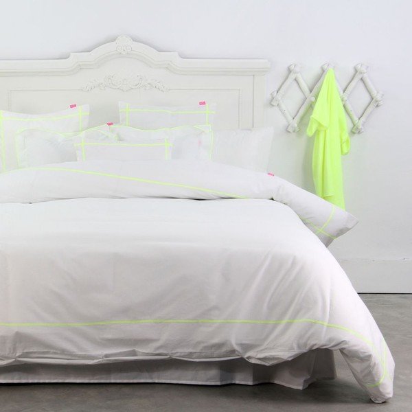 Prevleka za odejo Basic Fluor Yellow, 140x200 cm-image-2