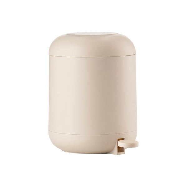 Bež plastičen koš za smeti s pedalom 4 l Sensu – Zone