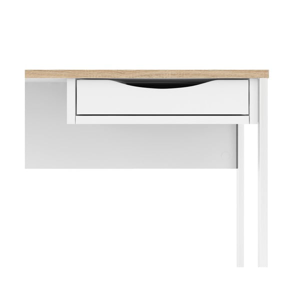 Bela pisalna miza Tvilum Function Plus, 130 x 48 cm-image-3