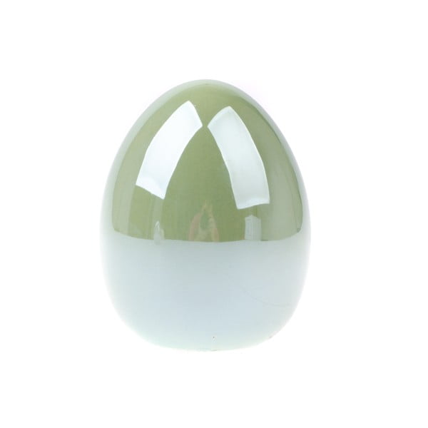 Zelena keramična dekoracija Dakls Velikonočno jajce, višina 10,3 cm