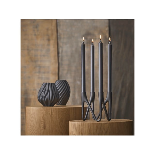 Vaza iz črnega porcelana Morsø River, višina 16 cm-image-4