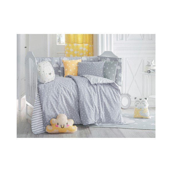 Siv otroški vzglavnik iz mešanice bombaža Mike & Co. NEW YORK Pillow Toy Elephant, 34 x 24 cm-image-2