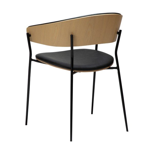 Črn jedilni stol z nasloni za roke Crib – DAN-FORM Denmark-image-3