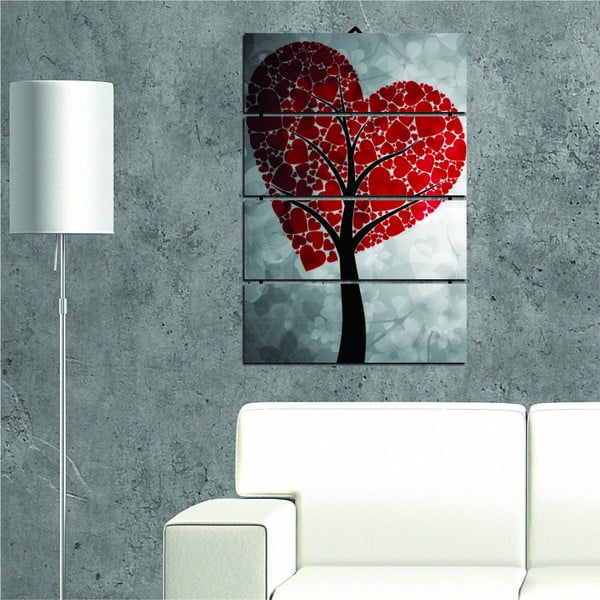 Večdelna slika Heart Tree, 34 x 55 cm