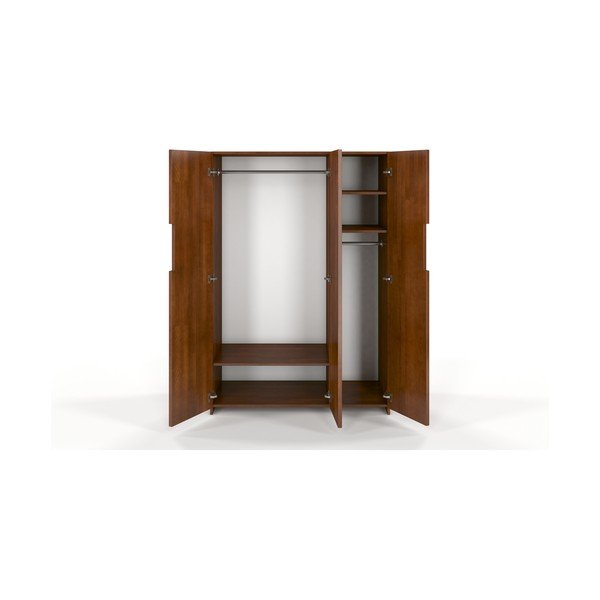 Rjava garderobna omara iz bukovega lesa Skandica Bergman, 128 x 180 cm-image-1