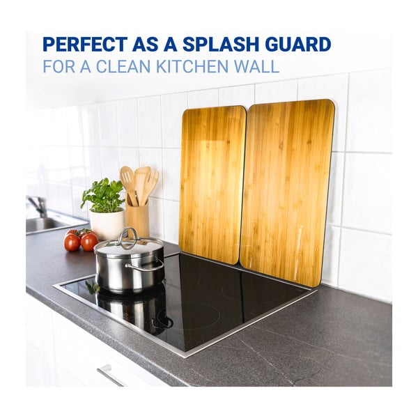 Zaščitne plošče za štedilnik iz kaljenega stekla 2 ks 52x30 cm Wooden – Maximex-image-3