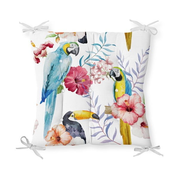 Sedežna blazina iz mešanice bombaža Minimalist Cushion Covers Jungle Birds, 40 x 40 cm