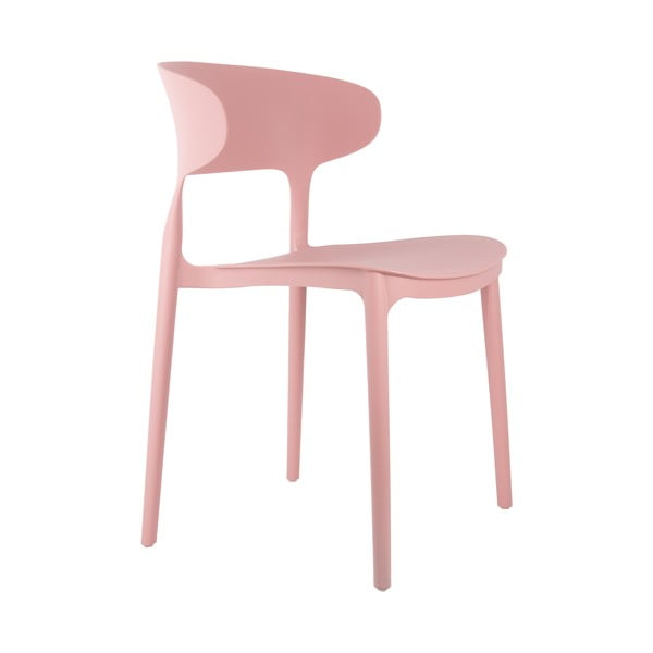 Svetlo rožnati plastični jedilni stoli v kompletu 4 ks Fain – Leitmotiv