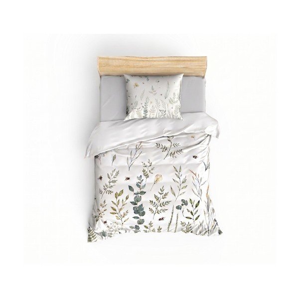 Bela enojna posteljnina 200x140 cm Gardenia – Mijolnir