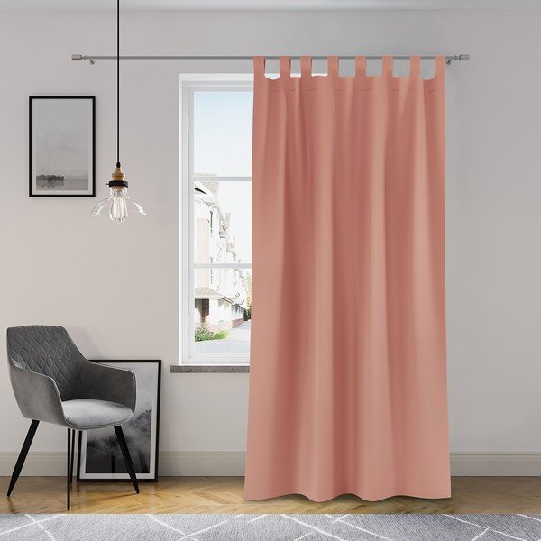 Rožnata zavesa AmeliaHome Tab, 140 x 250 cm-image-1