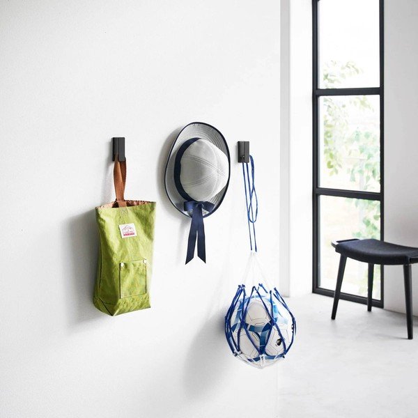 Črni kovinski stenski obešalniki v kompletu 3 ks Tower – YAMAZAKI-image-1