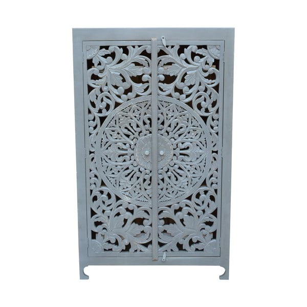 Svetlo siva omarica iz masivnega manga 165x40 cm Kalita – Støraa