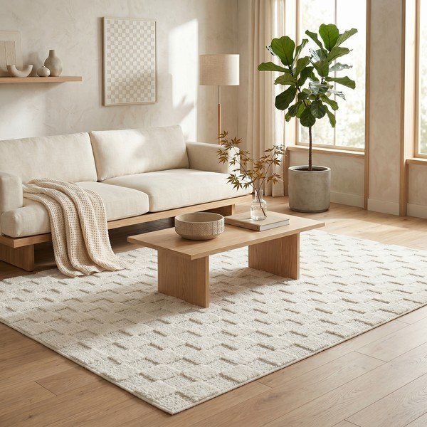 Kremno bela preproga 120x170 cm Mosaic – ESTE-image-2