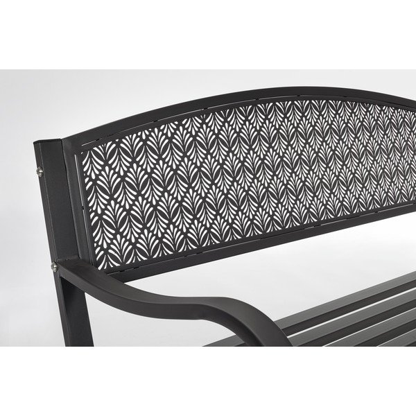 Antracitno siva kovinska vrtna klop Lizette – Bizzotto-image-3