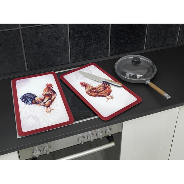 Zaščitne plošče za štedilnik 2 ks iz kaljenega stekla 52x30 cm Farm – Wenko-image-3