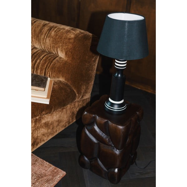 Črna namizna svetilka s tekstilnim senčilom (višina 60 cm) Virgil – Dutchbone-image-2