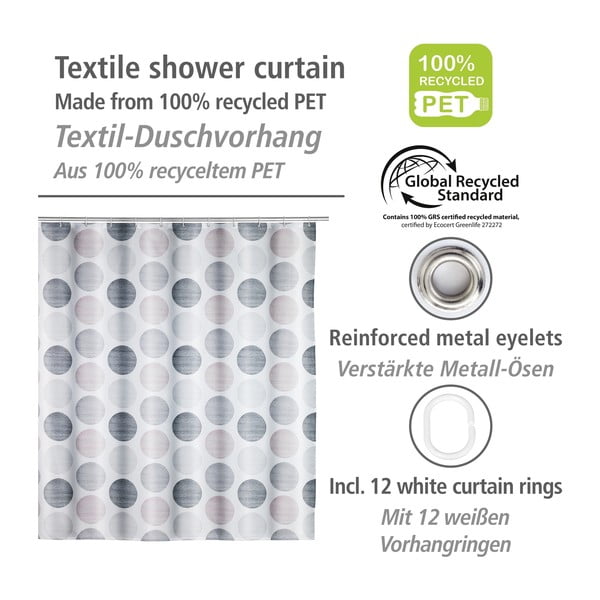 Zavesa za tuš 180x200 cm Pastel Dots – Wenko-image-4