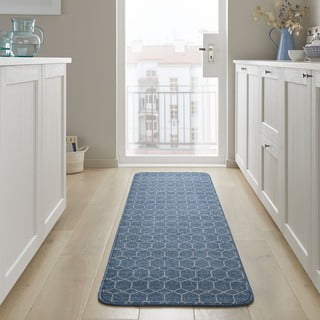Temno moder pralen tekač 57x230 cm Argyll – Flair Rugs