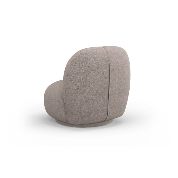 Bež fotelj iz tkanine bouclé Chuck – Micadoni Home-image-3