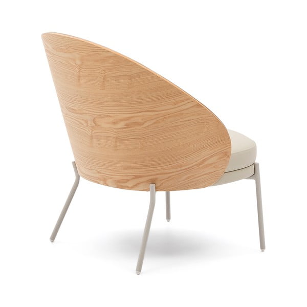 Bež fotelj iz umetnega usnja Eamy – Kave Home-image-4